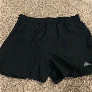 black adidas running shorts